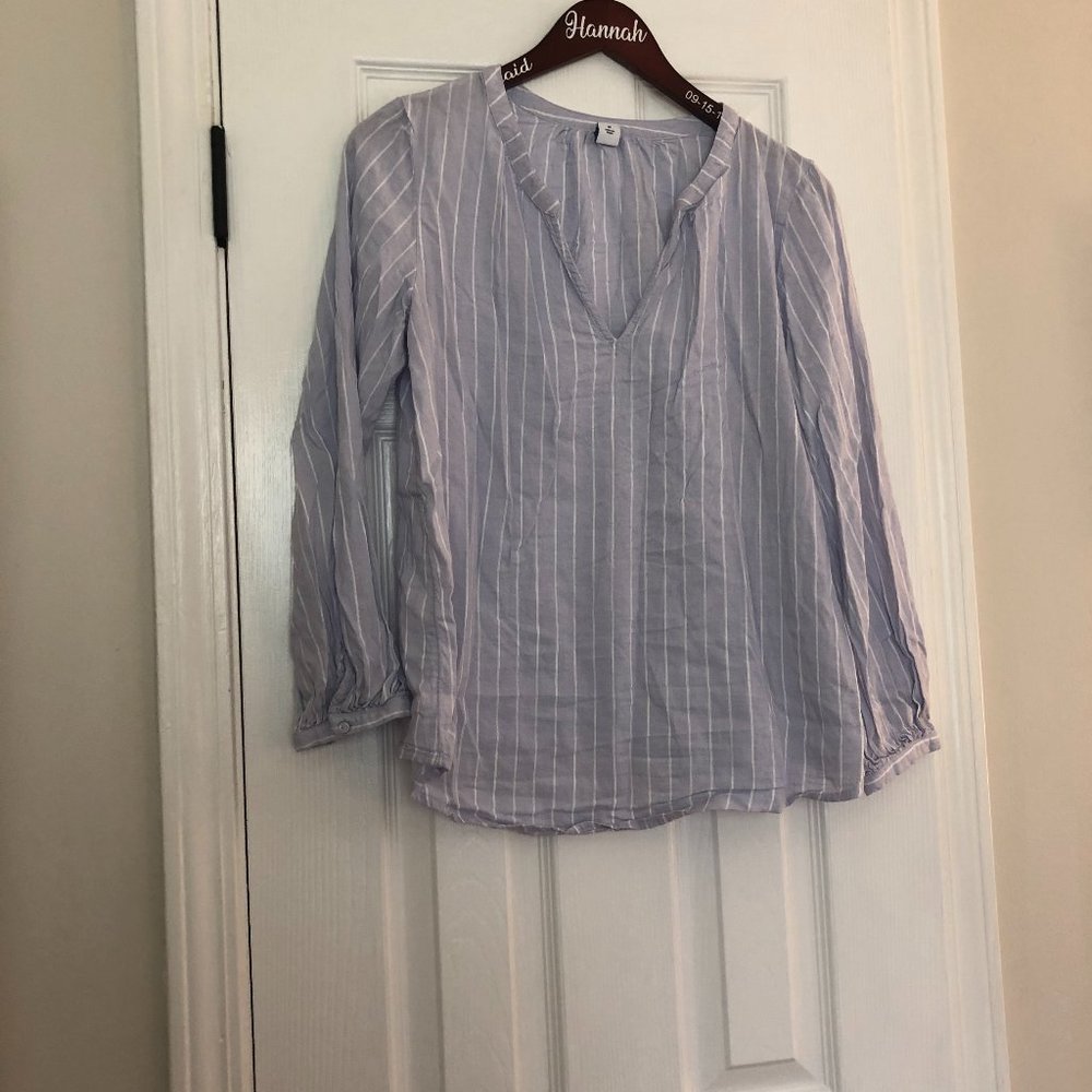 Old Navy Purple and white striped shirt